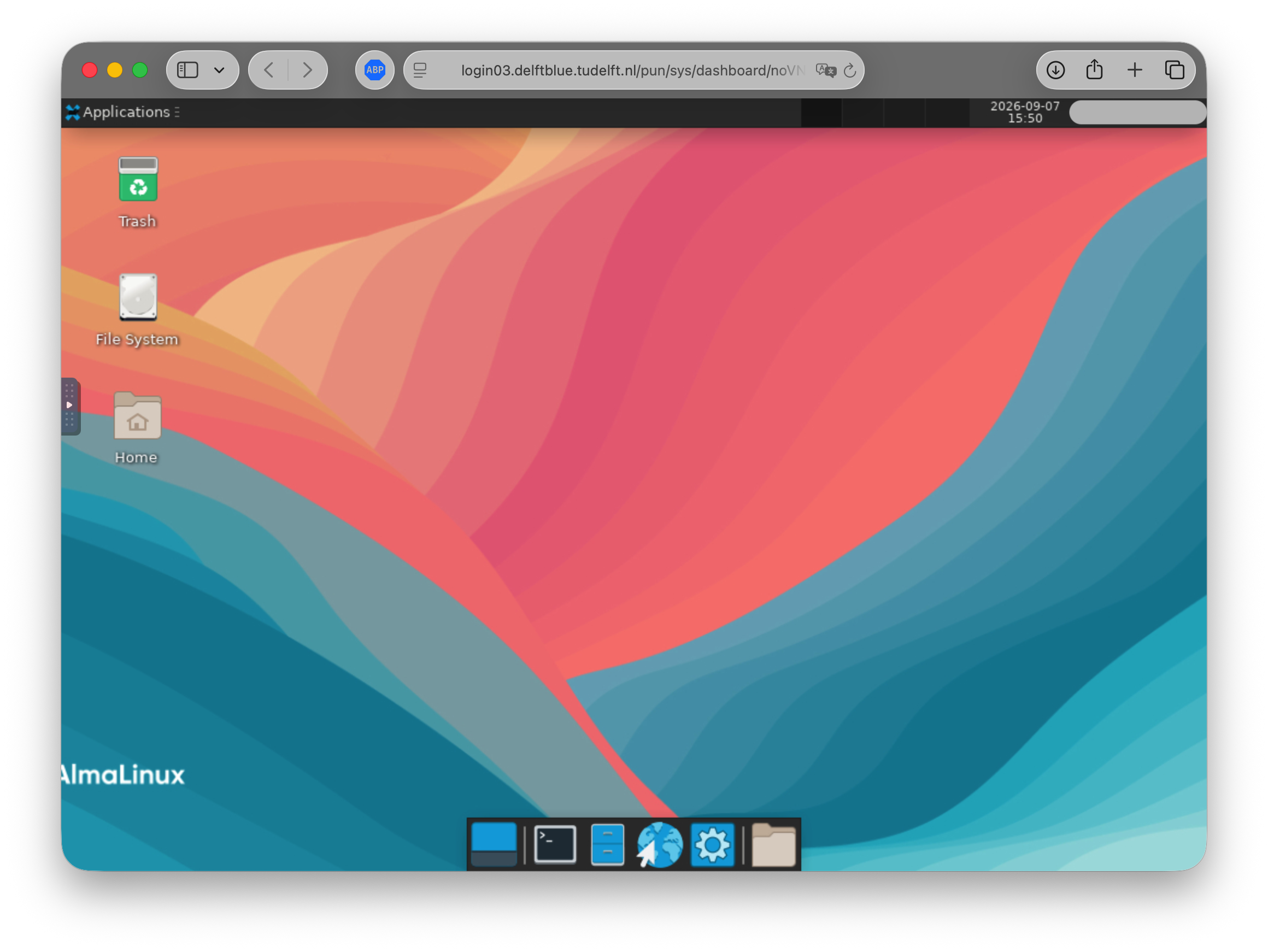 The DelftBlue Desktop session